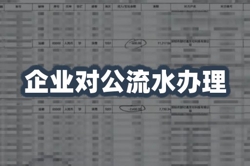 企业对公流水办理